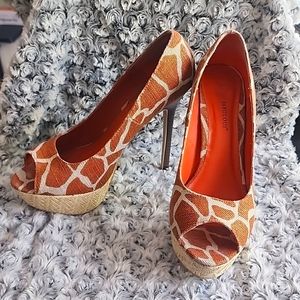 Giraffe Print Heels